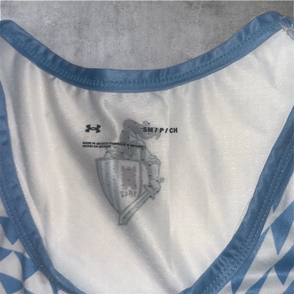 Under Armour White and Blue Tank Tops size: S UNDERWEAR